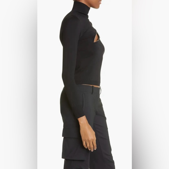 Miaou Otto Asymmetric Zip Turtleneck Sweater New Size Small - Picture 5 of 11